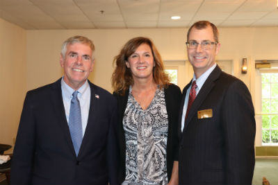 Shawn and Chrissi Moody with Maine Credit Union League President/CEO, Todd Mason